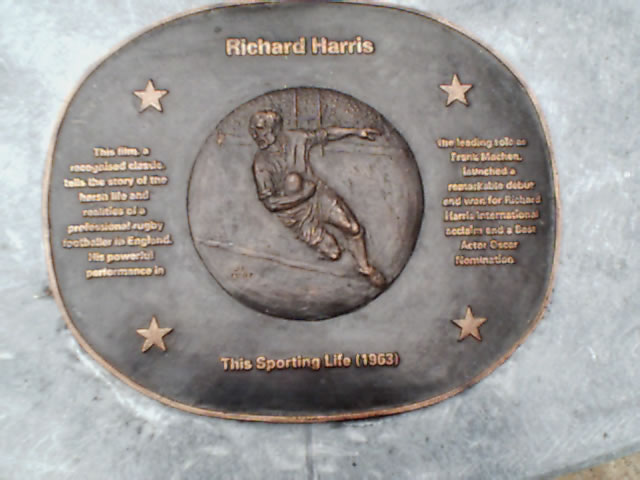 one of the four plaques - this one recounting the movie The Sporting Life